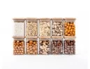 Schmale quadratische Gewürzgläser 8 cm hoch 10er Set