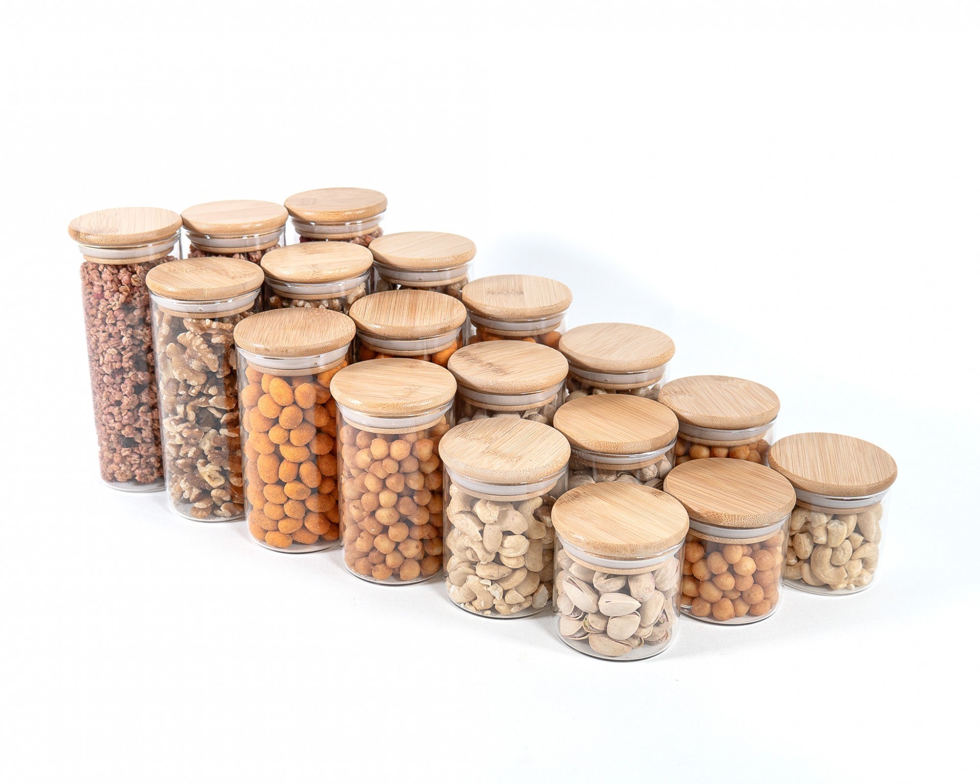 Pots à épices ronds et minces, lot de 18