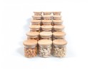 Slim round spice jars, set of 18