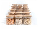 Slim round spice jars, set of 18