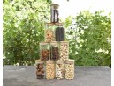 Schmale Gewürzgläser 12 cm hoch Bambusdeckel 10er Set