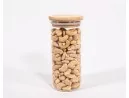 Schmale Gewürzgläser 14 cm hoch Bambusdeckel 10er Set