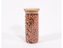 Narrow storage jars 14 cm high with bamboo lids, set of 10