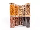Schmale Gewürzgläser 14 cm hoch Bambusdeckel 10er Set