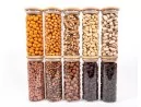 Schmale Gewürzgläser 16 cm hoch Bambusdeckel 10er Set