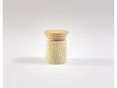 Schmale Gewürzgläser 8 cm hoch Bambusdeckel 10er Set