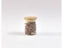 Schmale Gewürzgläser 8 cm hoch Bambusdeckel 10er Set