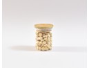 Schmale Gewürzgläser 8 cm hoch Bambusdeckel 10er Set