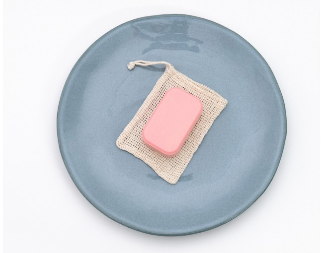 Cotton soap bags for showering, set of 4