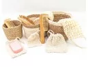 Seifenbeutel gross aus Sisal zum Duschen 4er Set