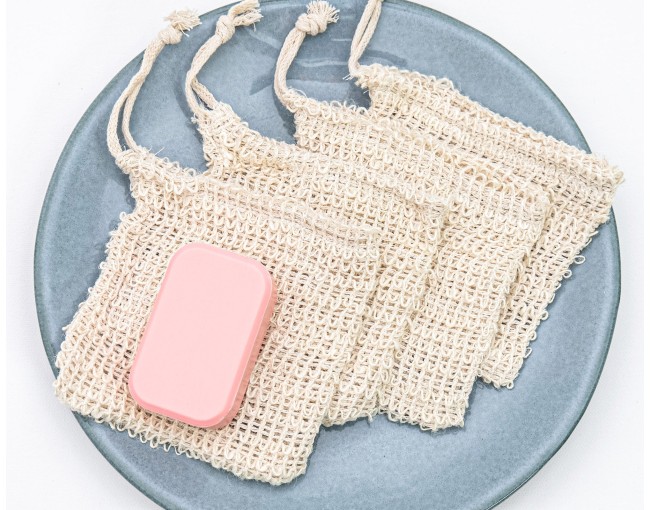 Grands sacs à savon pour la douche, lot de 4