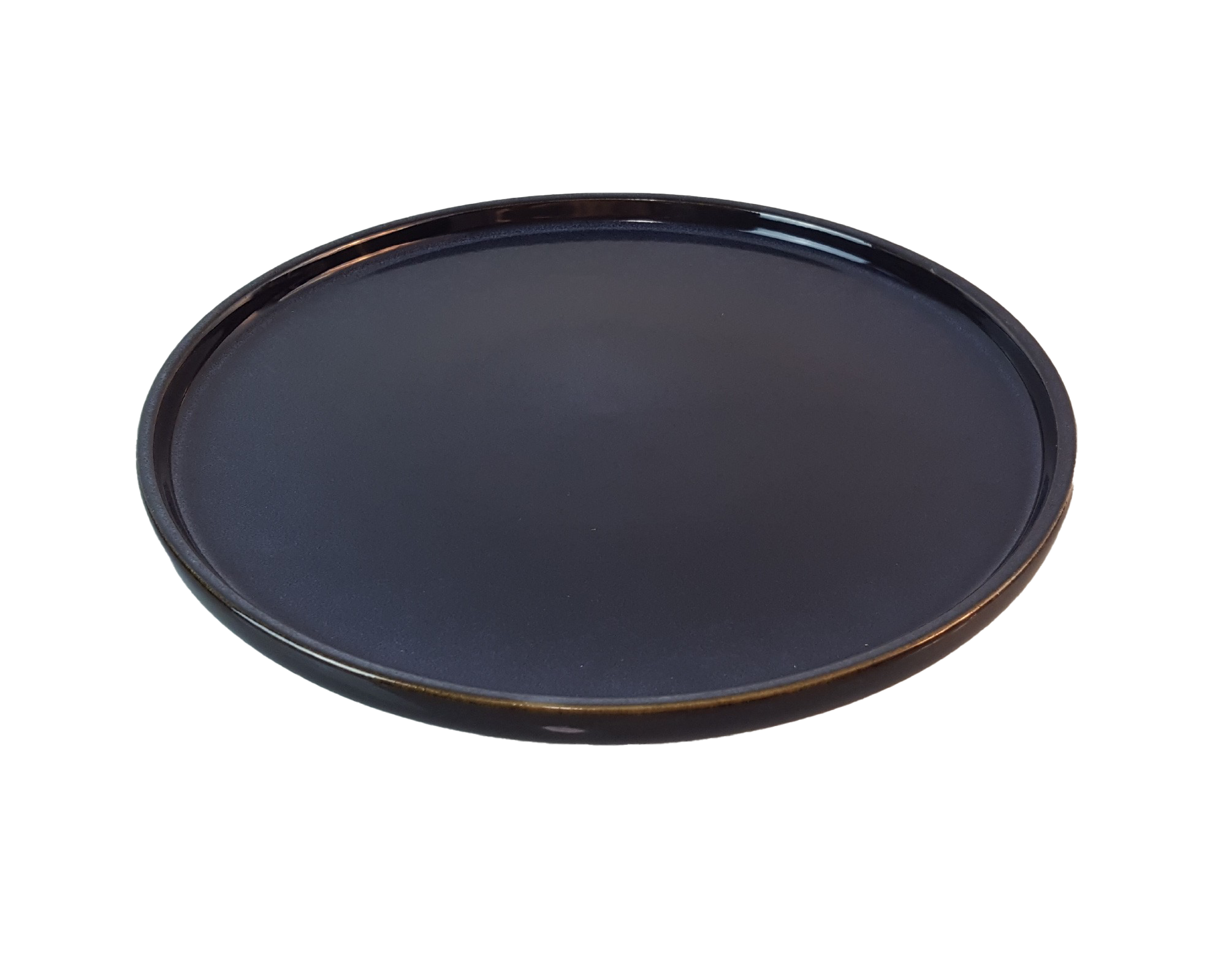 Dark blue ceramic dinner plate