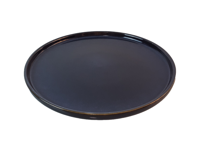 Piatto da portata in ceramica blu scuro
