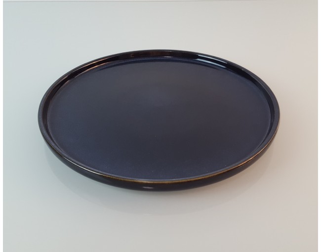 Piatto da portata in ceramica blu scuro