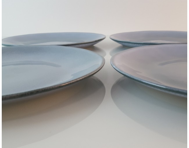 Piatto da portata in ceramica verde-blu