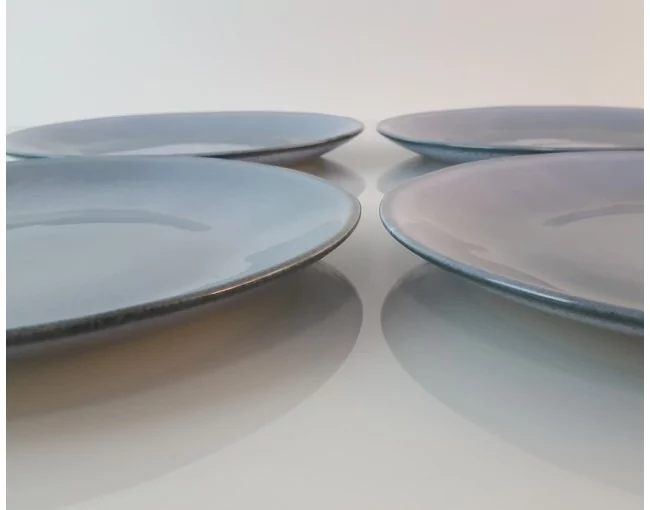 Speiseteller grünblau aus Keramik