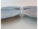 Speiseteller grünblau aus Keramik