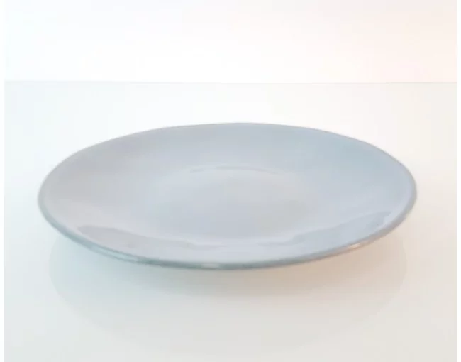 Speiseteller grünblau aus Keramik