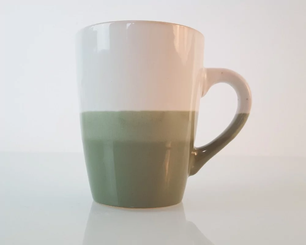 Tasse weissgrün 340ml