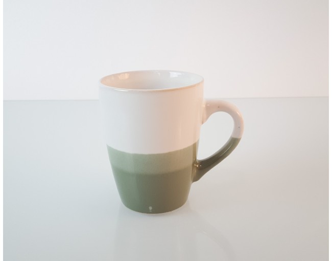 Cup white-green 340ml