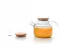 Teekanne mit  Bambus-Deckel 1000 ml