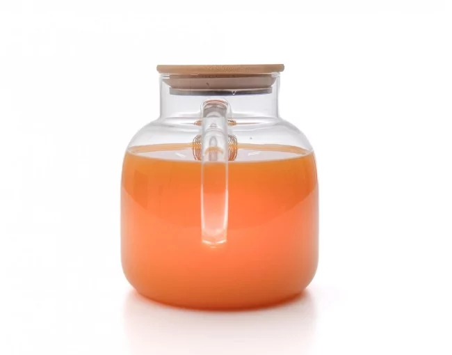 Teekanne mit  Bambus-Deckel 1400 ml