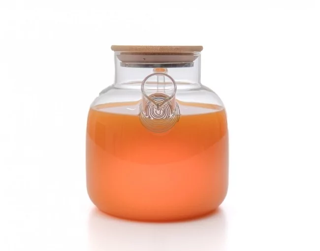 Teekanne mit  Bambus-Deckel 1400 ml