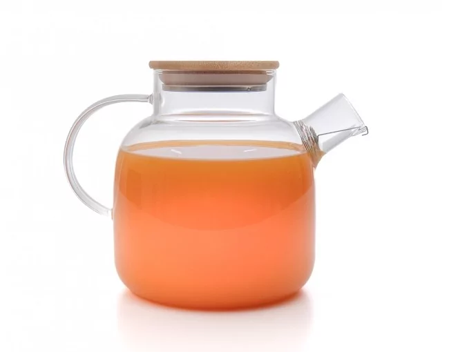 Teekanne mit  Bambus-Deckel 1400 ml