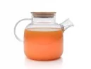 Teekanne mit  Bambus-Deckel 1400 ml