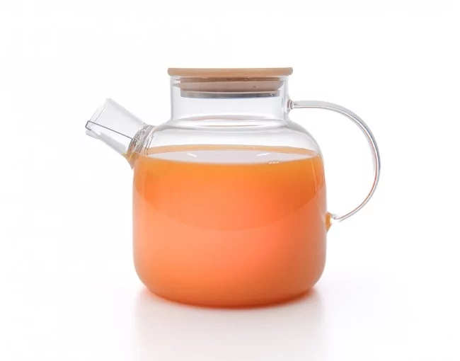 Teekanne mit  Bambus-Deckel 1400 ml