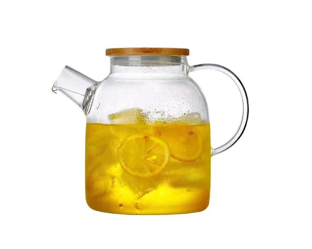 Teekanne mit  Bambus-Deckel 1500 ml