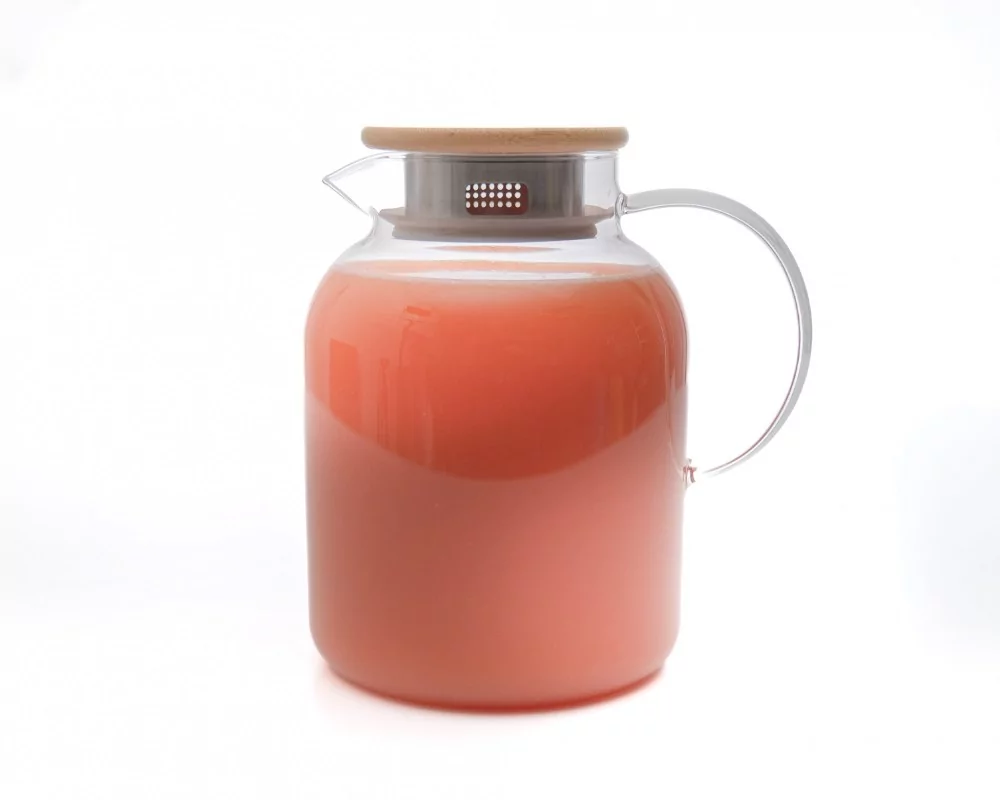 Teekanne mit  Bambus-Deckel 1400 ml