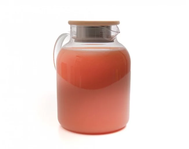 Teekanne mit  Bambus-Deckel 1400 ml