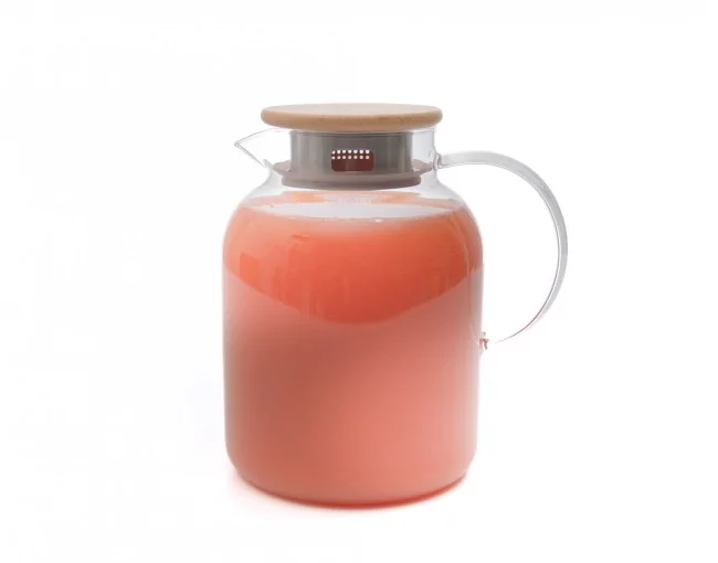 Teekanne mit  Bambus-Deckel 1400 ml