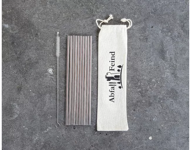 Trinkhalme aus Edelstahl 10er Set