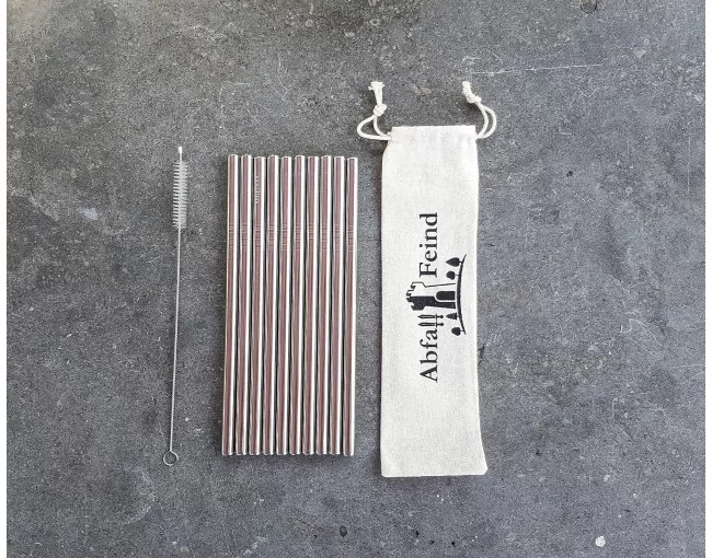 Trinkhalme aus Edelstahl 10er Set