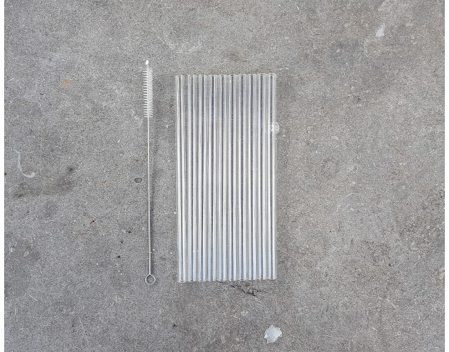 Cannucce in vetro, set da 8