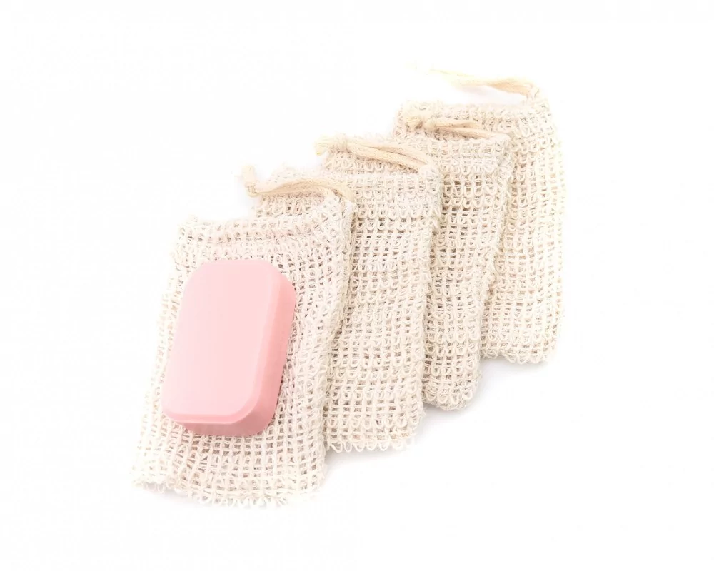 Seifenbeutel aus Sisal zum Duschen 4er Set