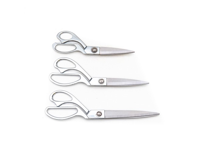 Ciseaux de tailleur en acier inoxydable et aluminium 3 doigts 23cm