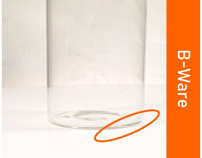 B-Stock Bocaux de conservation ronds avec couvercles en bambou individuellement