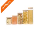 B-Stock Round storage jars with bamboo lids individually