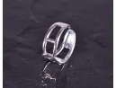 Silberring mit geometrischer Linienführung