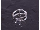 Silberring mit geometrischer Linienführung