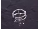 Silberring mit geometrischer Linienführung