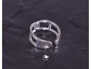 Silberring mit geometrischer Linienführung
