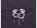 Silberring mit geometrischer Linienführung