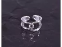 Silberring mit geometrischer Linienführung