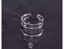 Silberring mit drei Ebenen offen
