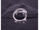 Glänzender Silberring modern offen