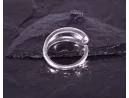 Glänzender Silberring modern offen